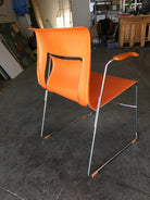 Sets, Rare Orange Stylex "Rythm" Armchair by Sva Cvek, Sets of 5