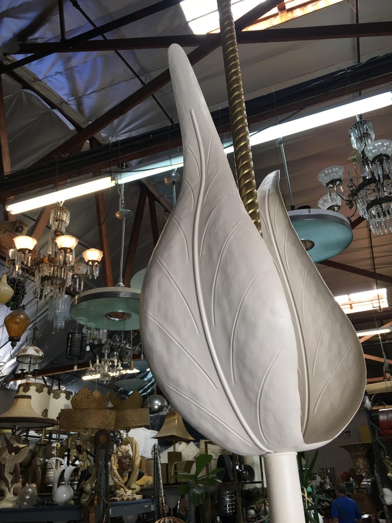 Art Deco Grand Hollywood Theater Palm Leaf Ceiling Pendant