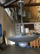 Aluminum Art Deco Saucer Ceiling Pendant Lamp