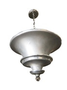 Spun Aluminum Art Deco Ceiling Pendant Lamp by Walter Von Nelson