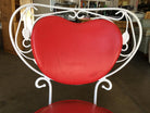 Custom Made Mid-century Iron & Steel Rebar Heart Patio Lounge Chair, Set of Four