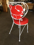 Custom Made Mid-century Iron & Steel Rebar Heart Patio Lounge Chair, Set of Four