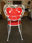 Custom Made Mid-century Iron & Steel Rebar Heart Patio Lounge Chair, Set of Four