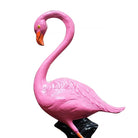 8 Foot Bespoke Flamingo on Roman Column Pedestal Mixed Media Sculpture, 2 Availa