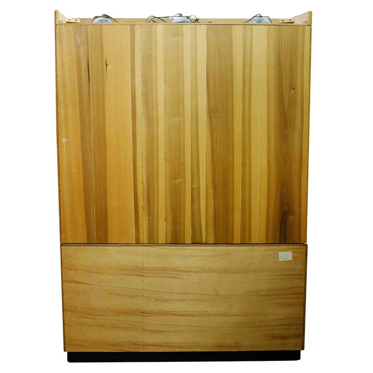 Burl wood China Lighted Cabinet by Dillingham