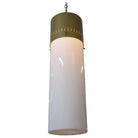 Midcentury Cylinder Pendant Pair in Gold, circa 1950