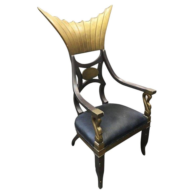 1934 Cleopatra Prop Egyptian Throne Chair Used by Claudette Colbert