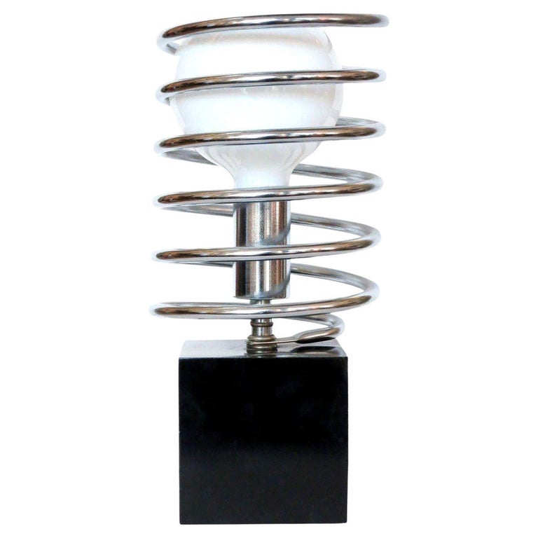 1960s Modernist Spring Table Lamp by Sonneman Lighting Company
