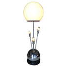 1970s Space Age Chrome Ball Table Lamp W/ Fours Lights, Attributed to Torino