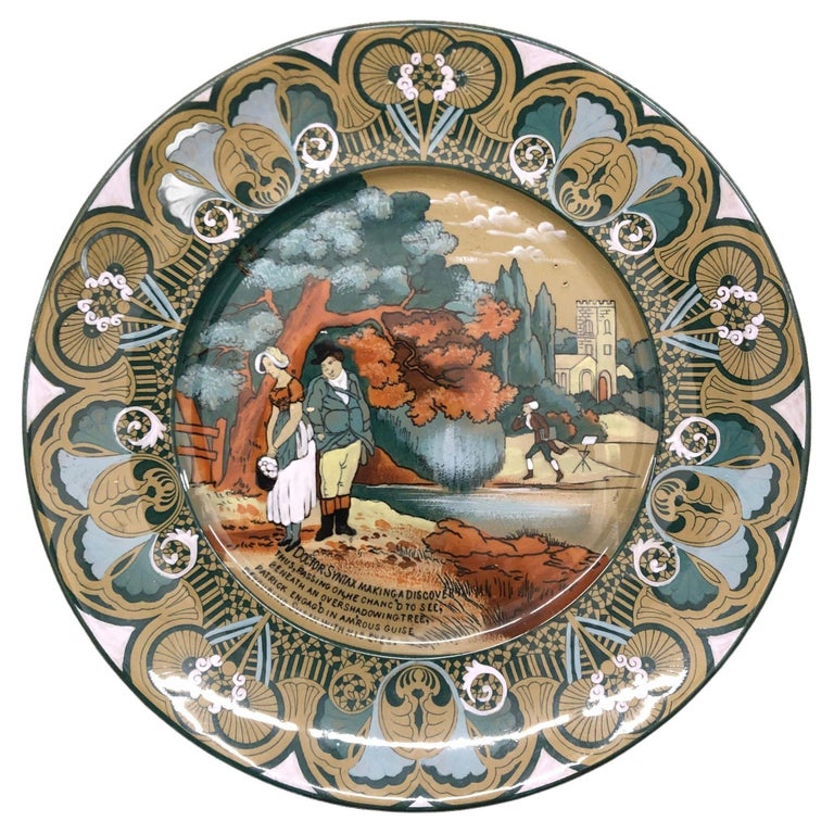 Early 1900s Pottery Buffalo Pottery Deldare "Dr Syntax" Plate