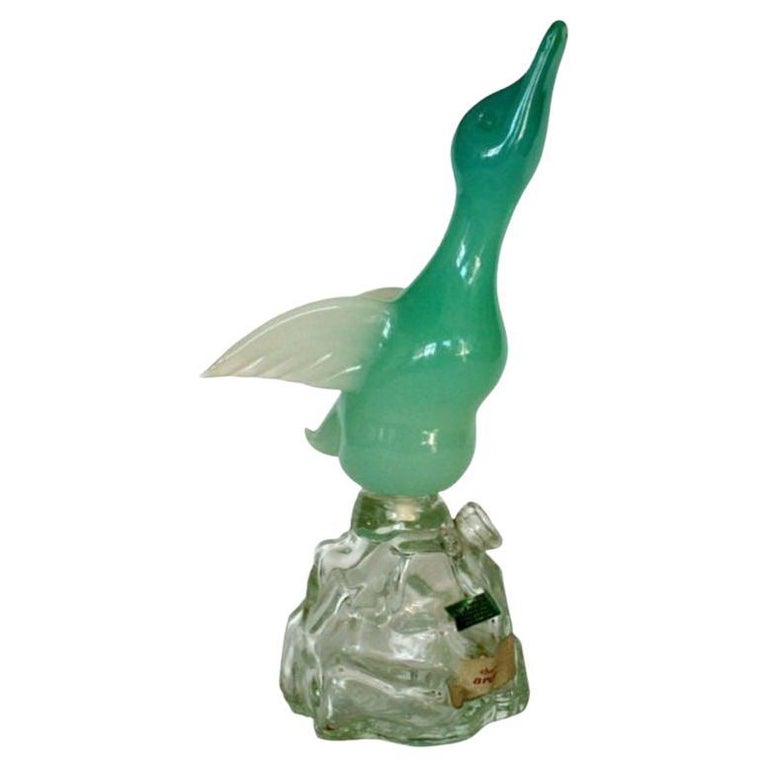 Archimede Seguso Alabastro Murano Duck Decanter Bottle