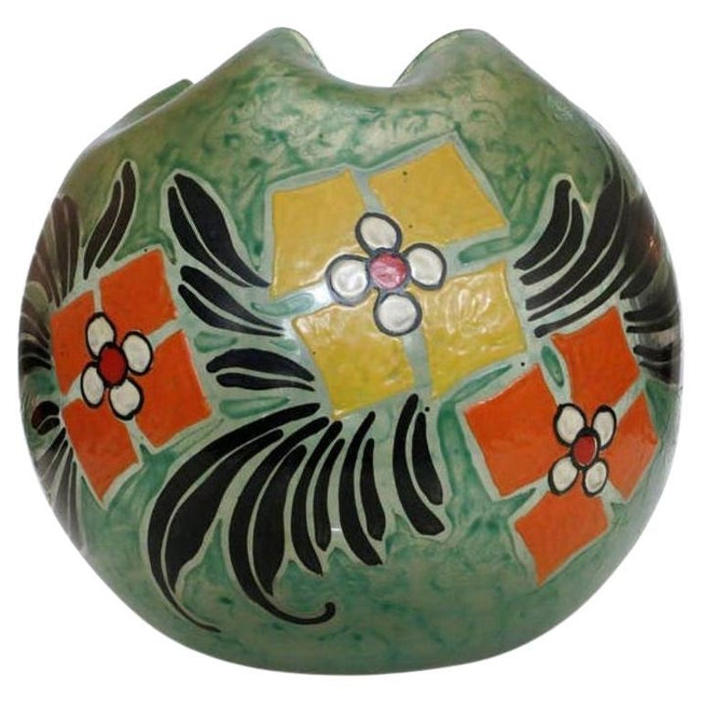 Monumental Early 20th Century Art Glass Vase by Verrerie Legras
