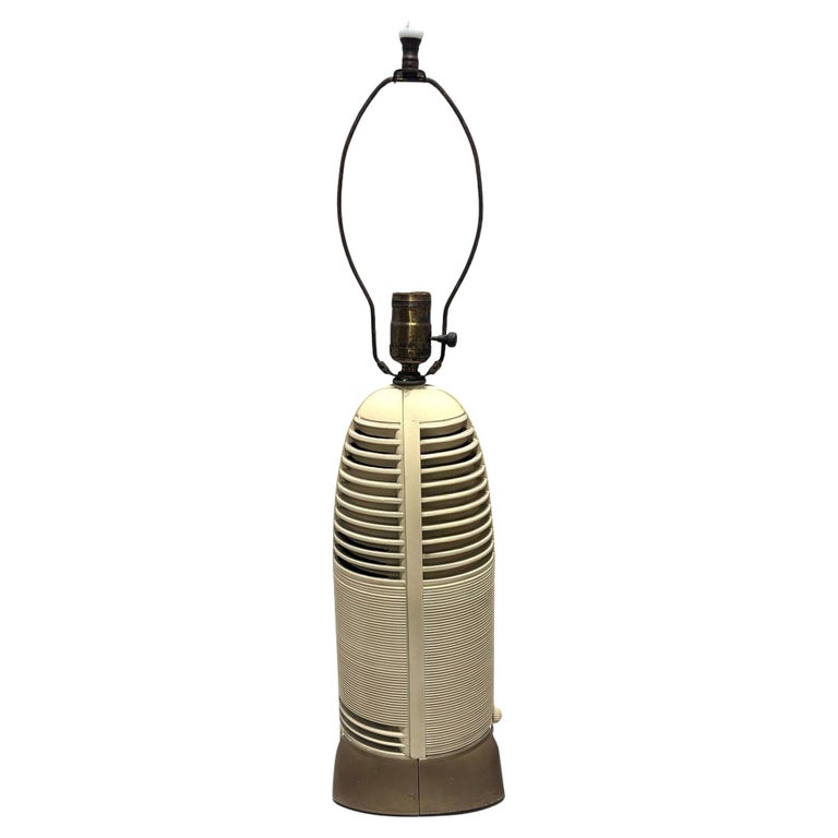 Mitchell "Lumitone" Streamline Art Deco Bakelite AM Radio Table Lamp, 1941