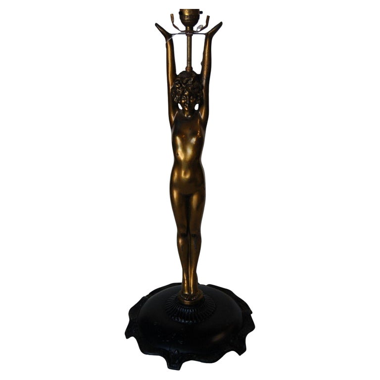 Nuart Bronze Standing Nude Figure Accent Table Lamp