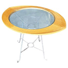 Rare Mid-Century Glass Center Two Person Breakfast Table