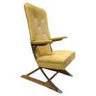 Vintage Rock-a-Chair Cantilever Rocker Chair in Harvest Gold Vinyl