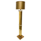 High Style Modern Lucite Acrylic and Brass Floor Lamp, Circa 1970