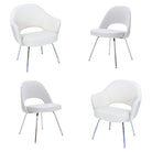 Eero Saarinen Knoll Executive Dining Chair/Armchairs with Tubular Legs, Set of 4