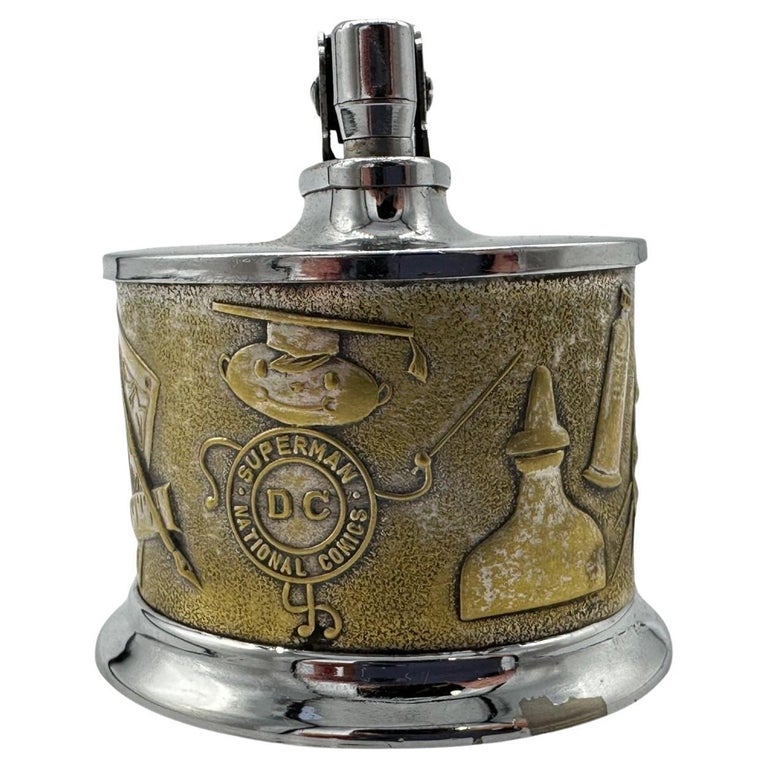 Johnny DC Comics Superman Chrome & Brass Table Lighter