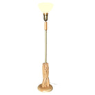 Heifetz Style Hand Carved Nude Female Bust Torchiere Floor Lamp