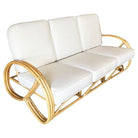 Restored Three-strand 3/4 Pretzel Arm Rattan 3-Seater Sofa