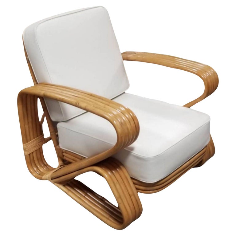 Restored 5-Strand 'Double Triangle' Lounge Chair W/ Floating Seat