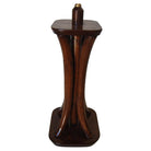 Restored 4-Strand Rattan Bent Pole Table Lamp on Mahogany Base