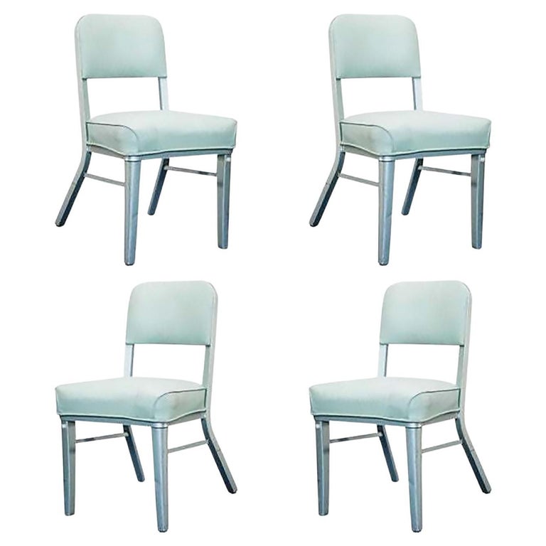 Set of Four Steelcase Industrial Tanker Chairs