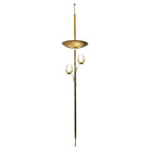 Mid Century Brass Triple Light Floor to Ceiling Tension Pole Lamp