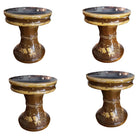 Post-war Chinese Koi Fish Glazed Art Pottery Garden Patio Toadstool Stool