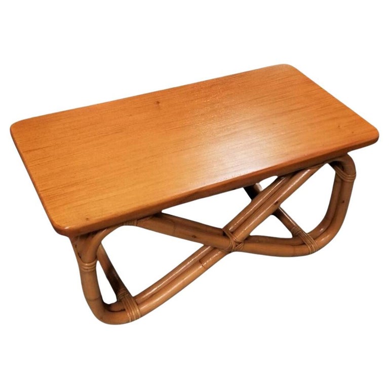 Restored Paul Frankl Double Strand Figure Eight Legs Mahogany Coffee Table