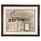 Vintage Framed Pen Drawn Cartoon by "Ole Olsen" from comedians "Olsen & Johnson"