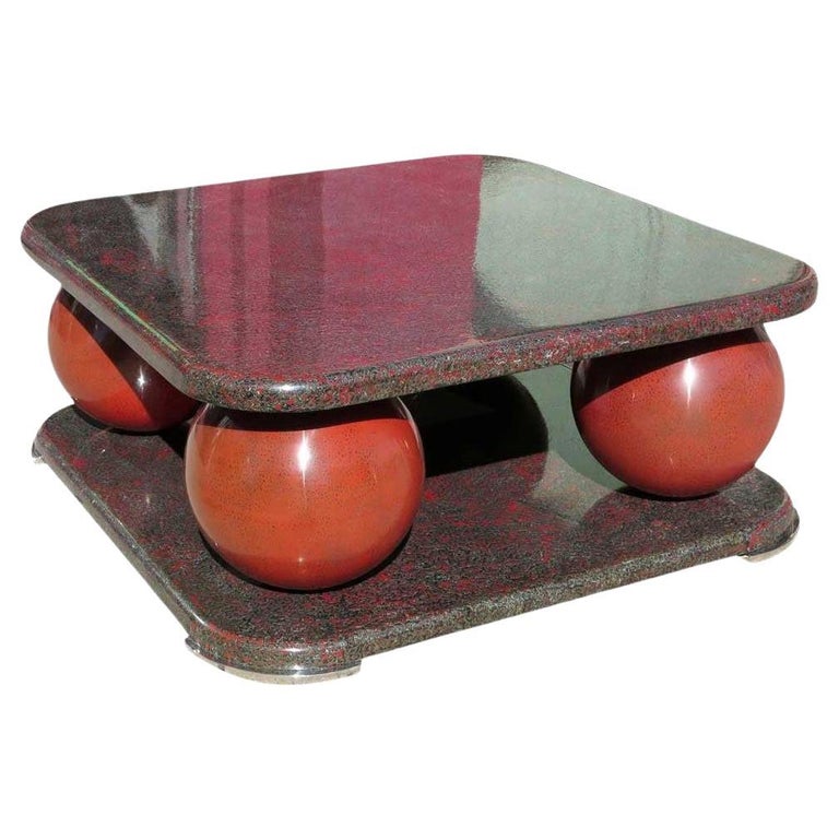 Rare Large Maitland Smith Art Deco Cocktail Table