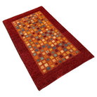 Mid Century Gabbeh Inspired Wool Area Rug