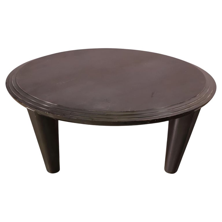 Dakota Jackson "Ocean" Round Honduran Mahogany Coffee Table