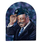 12' Foot Tall Oil on Canvas Portrait of Count Basie Light Up Folding Screen