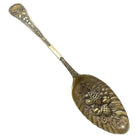 Antique Ornate Leaf Berry & Flower Fruit Scene Jam Berry Spoon By J B & Sons