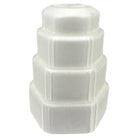 French Stepped Art Deco Frosted Glass Ceiling Shade by Vianne