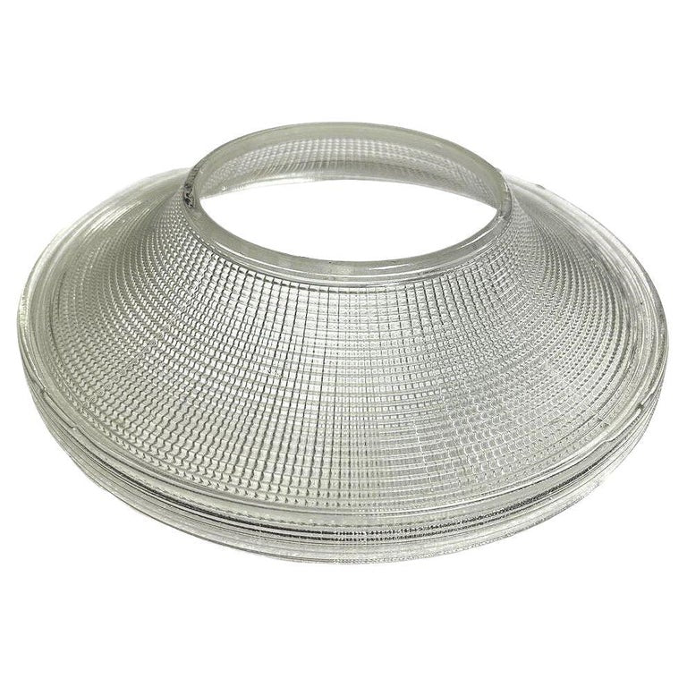 Art Deco Industrial Holophane 12" Diameter Ceiling Pendant Shade