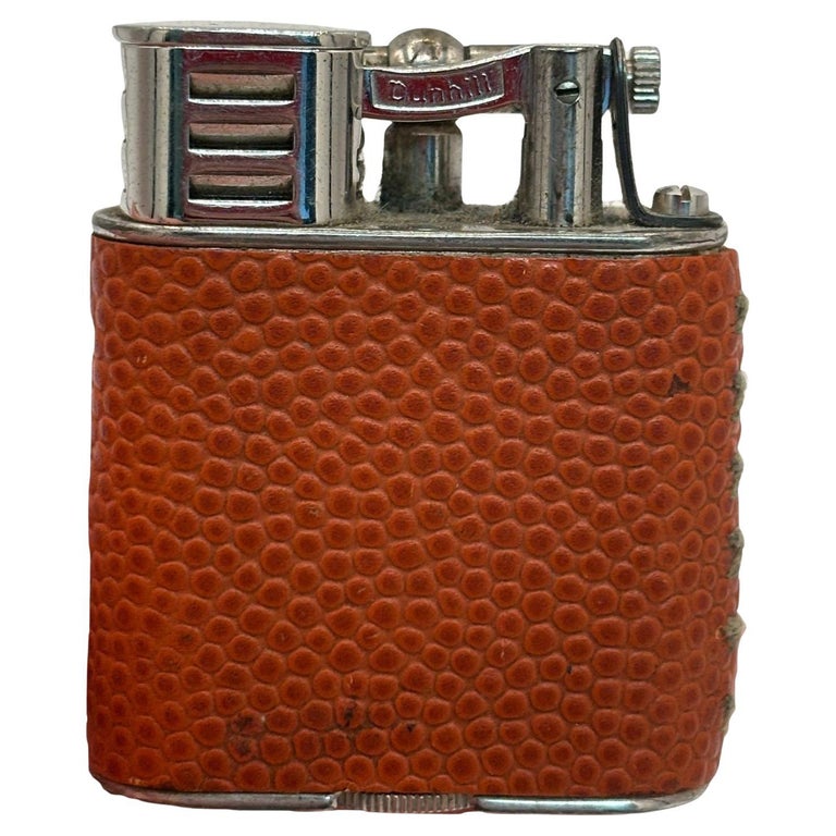 1930s Dunhill "Globetrotter" Crocodile Leather Wrapped Sports Lift Arm Lighter