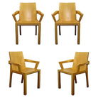 Dakota Jackson Maple Wood "Library" armchairs, Set of Four