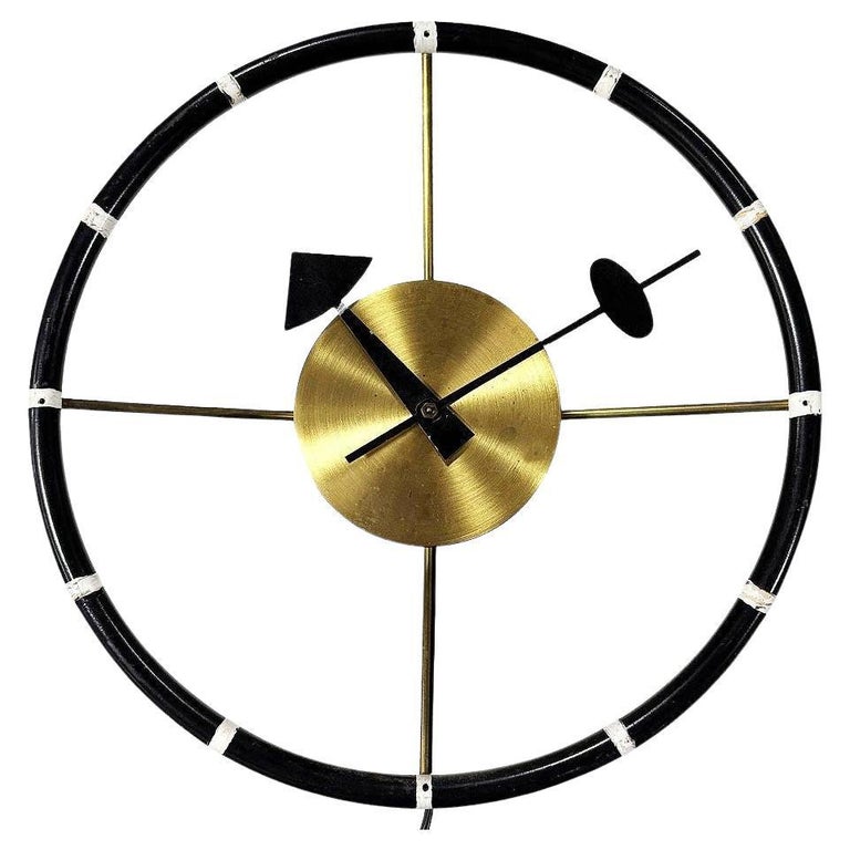MCM George Nelson Studio Model 4756 "Steering Wheel" Wall Clock by Howard Miller