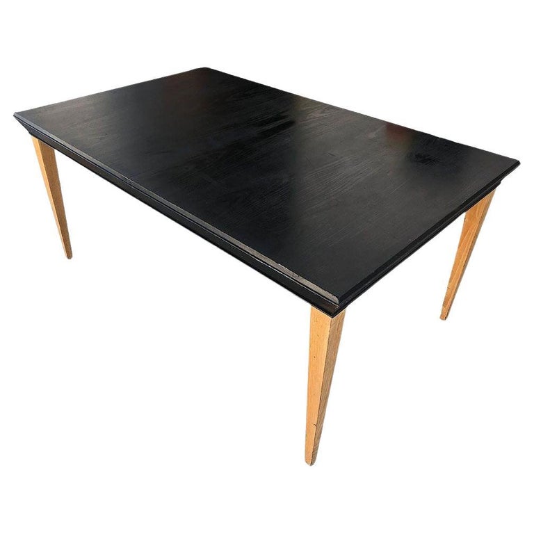 Rare MCM Maple Dining Table w/ Black Top by Douglas Snelling