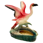 Mid-century California Pottery Ceramic Pink Open Wing Flamingo Table Planter