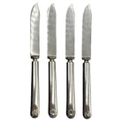 Late Victorian Rodgers Meriden Conn Shell Design Dessert Luncheon Knife Set of 4