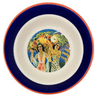 7.25" Eugene Savage "Island Feast" Blue Salad Plate By Lynn Krantz Dish Books