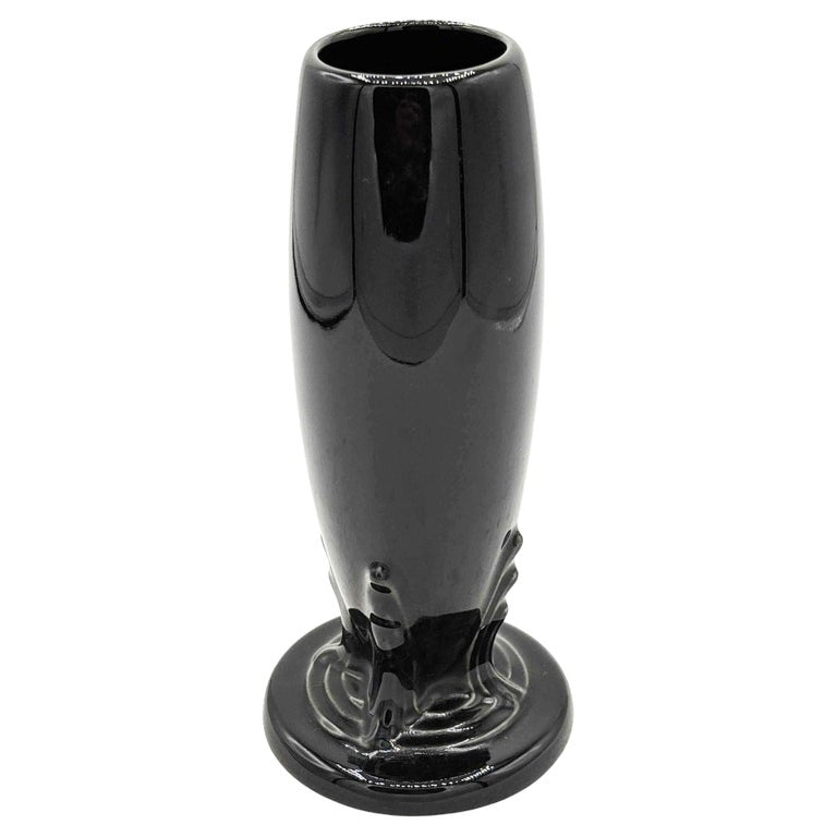 6"Tall Black Neo Art Deco Style Bud Vase by Fiesta Ware, 1986