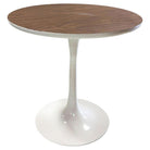 MCM 22" Tall Tulip Side Table by Eero Saarinen for Knoll W/ Walnut Laminate Top