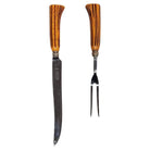 Vintage Sheffield England 2-Piece Grilling Set with Faux Antler Handles