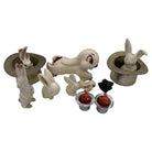 Magician Silver Bunny in a Hat Rabbit Figural Collection